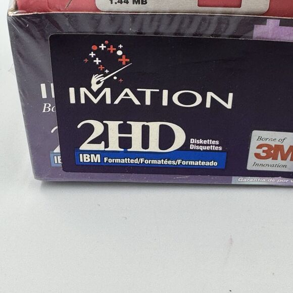 50 Pack 3M Imation IBM Formatted High Density 3.5" Floppy Diskettes Rainbow NEW - Picture 2 of 8